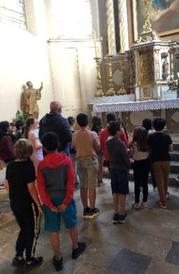 Les enfants de 2ème et 3ème année de caté visitent l’église de Franois