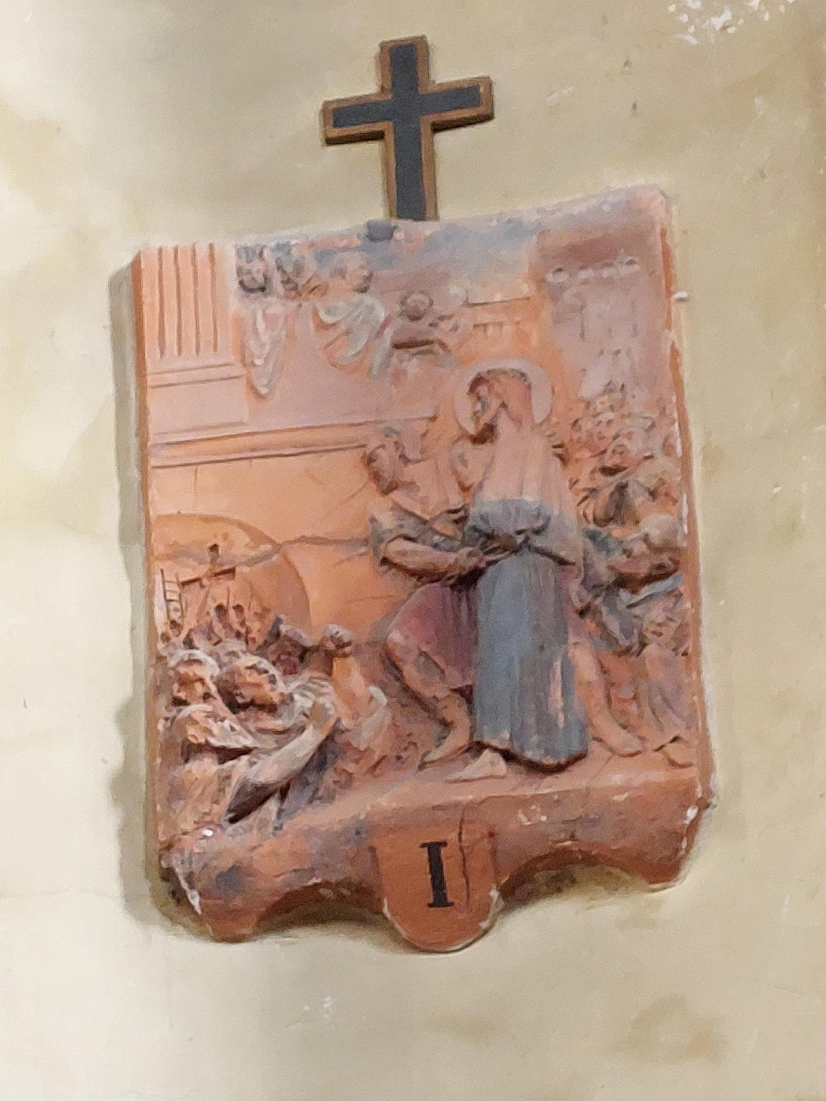 Chemin de croix - Eglise de Recologne - Ière station.jpg