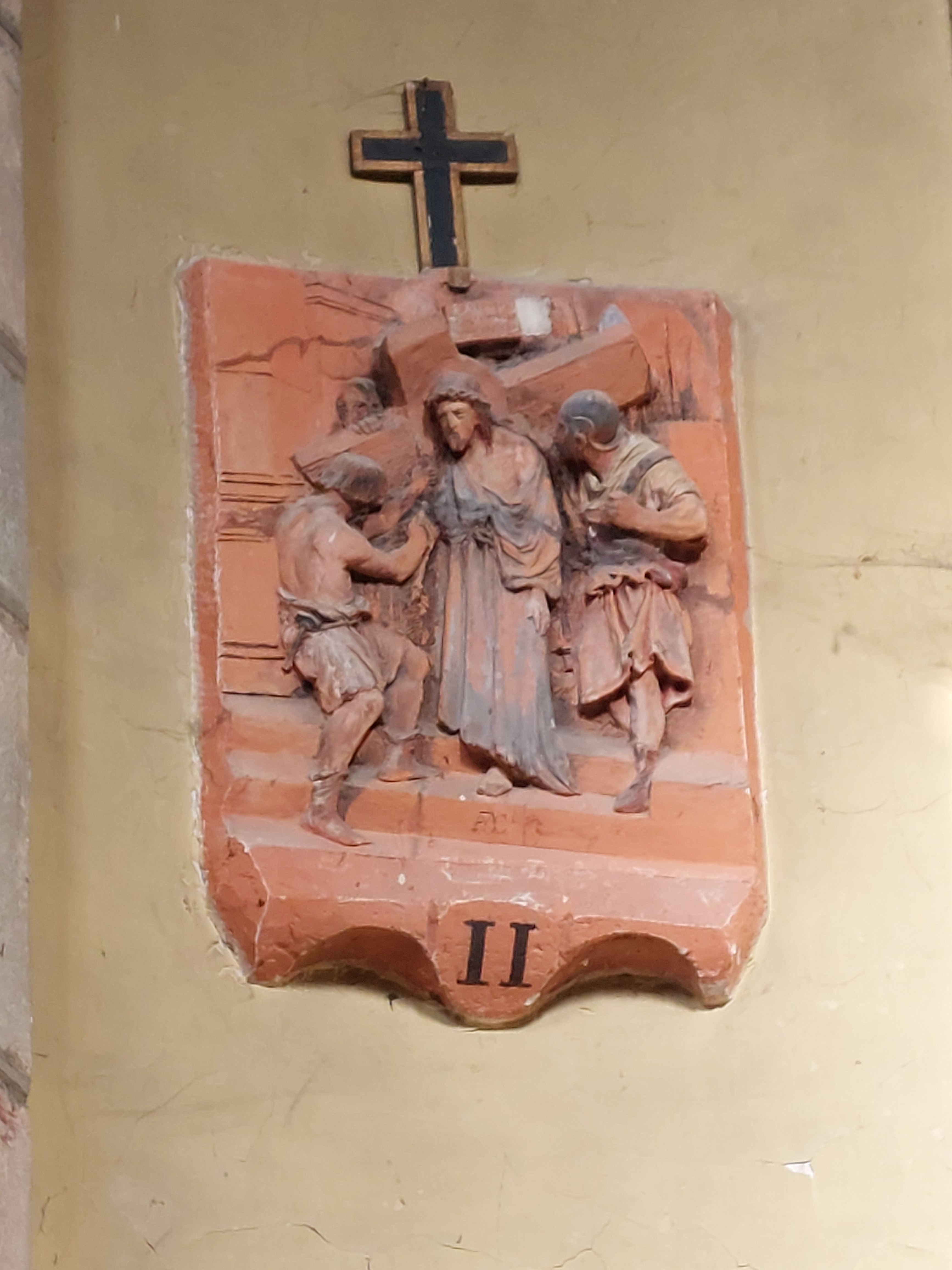 Chemin de croix - Eglise de Recologne - IIe station.jpg
