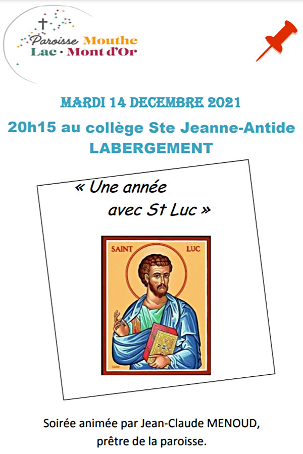 Affiche "Une année avec St Luc" UP Mouthe