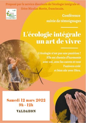 20220312 Conf Ecologie Affiche Conférence Écologie intégrale - Affiche Valdahon