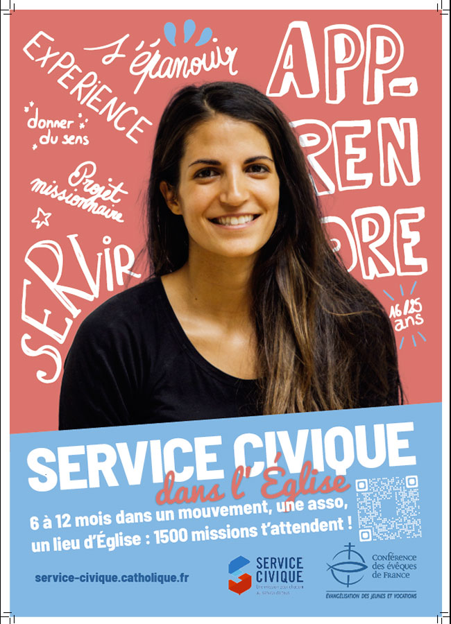 Service civique dans l'Église - Affiche Fille