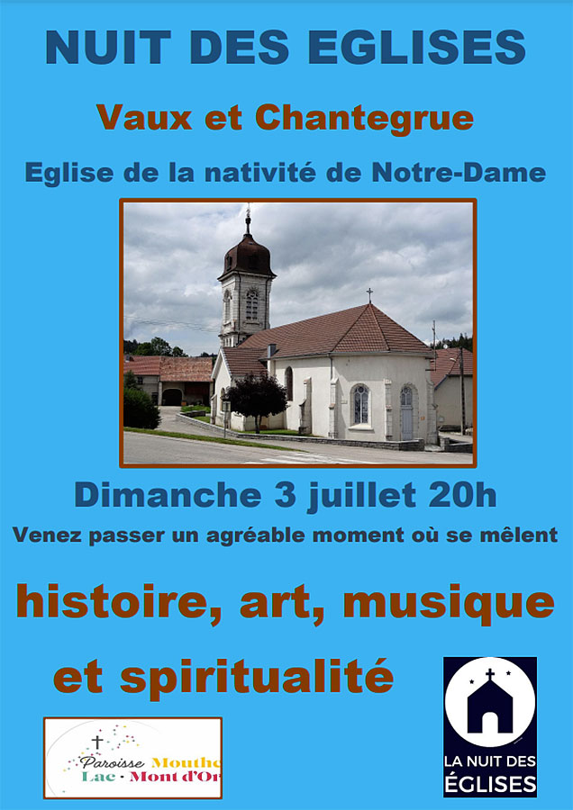 Nuit des églises 2022 à Vaux et Chantegrue - Affiche