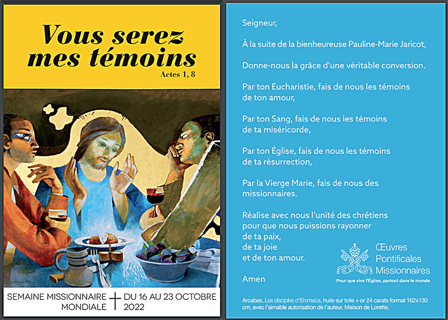20221016-23 Semaine missionnaire Carte-Prière Prière pour la Semaine missionnaire mondiale 2022
