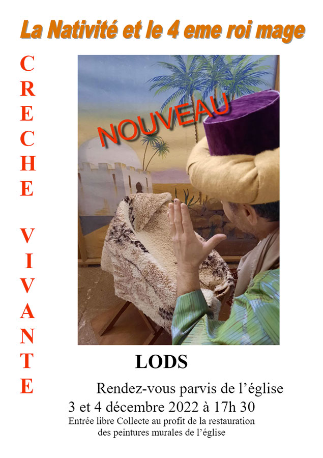 Crèche vivante à Lods - Affiche