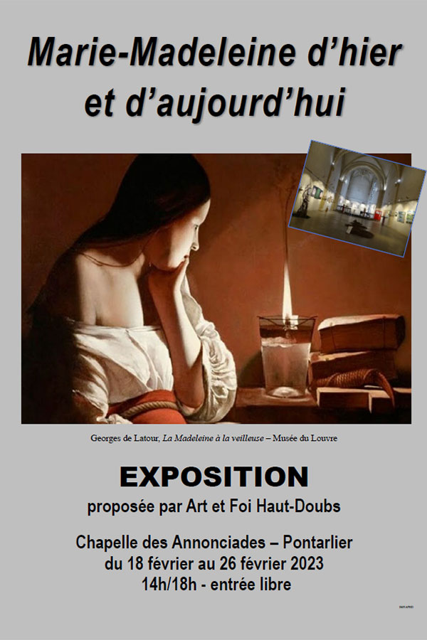 20230218 26 AF Expo Marie Madeleine Affiche Exposition Art & Foi Haut-Doubs : Marie-Madeleine d'hier et d'aujourd'hui