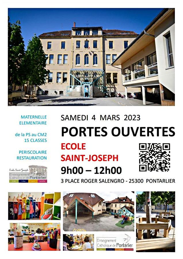 Portes ouvertes 2023 Enseignement catholique de Pontarlier - École St-Joseph