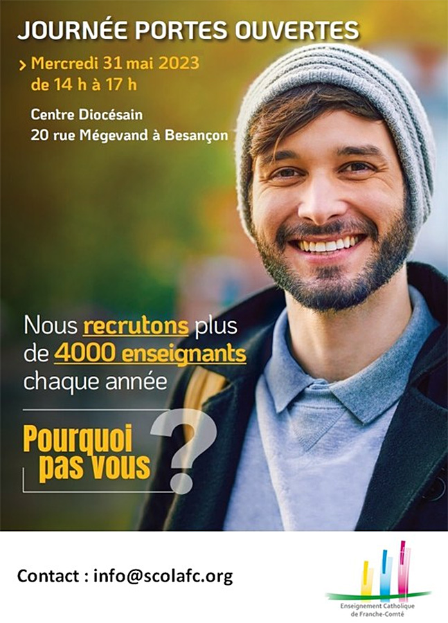 31/05/2023 Journée Portes Ouvertes Enseignement Catholique - Affiche
