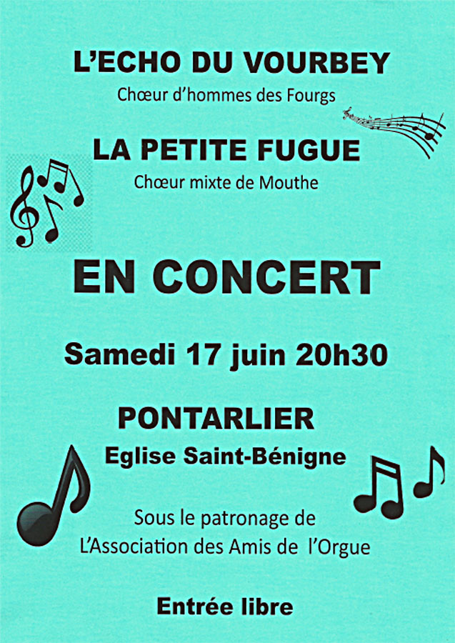 20230617 Concert de "La petite fugue de Mouthe et Le Chœur d'hommes l'Echo du Vourbey"