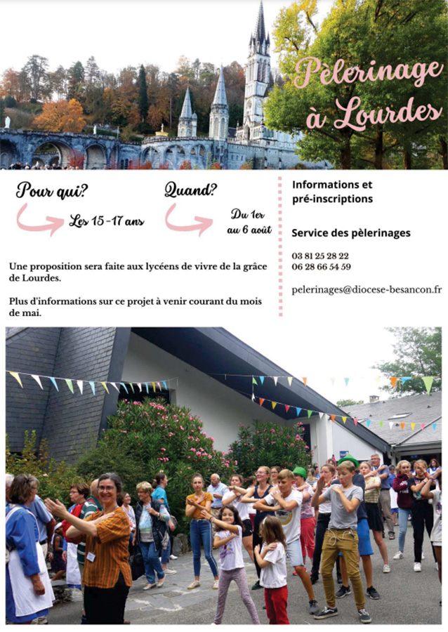 20230801 06Pele Lourdes Jeunes Affiche Pèlerinage Jeunes LOURDES 2023