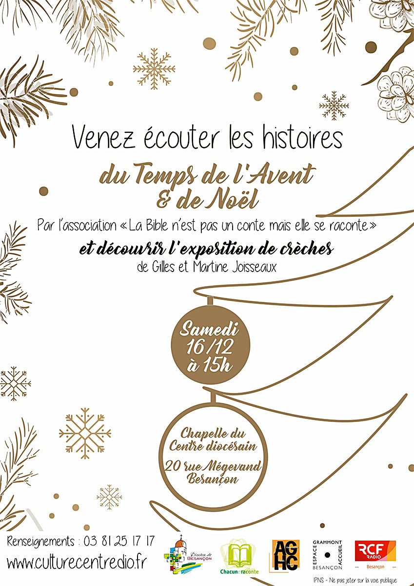 16/12/2023 Contes de Noël au Centre Diocésain - Affiche