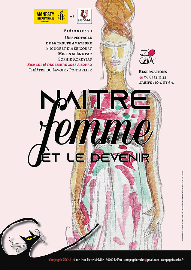 20231216 Theatre Naitre femme et le devenir Affiche 16/12/2023 Théâtre Naitre femme et le devenir Affiche