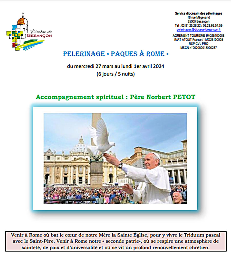 Pèlerinage "Pâques à Rome"
