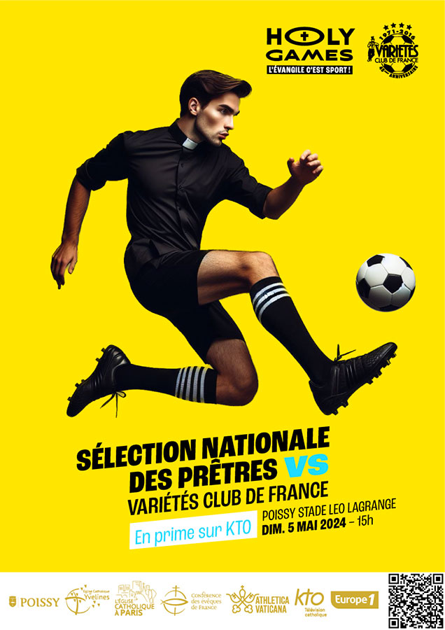 20240505 Holy Games Match foot clergé Affiche