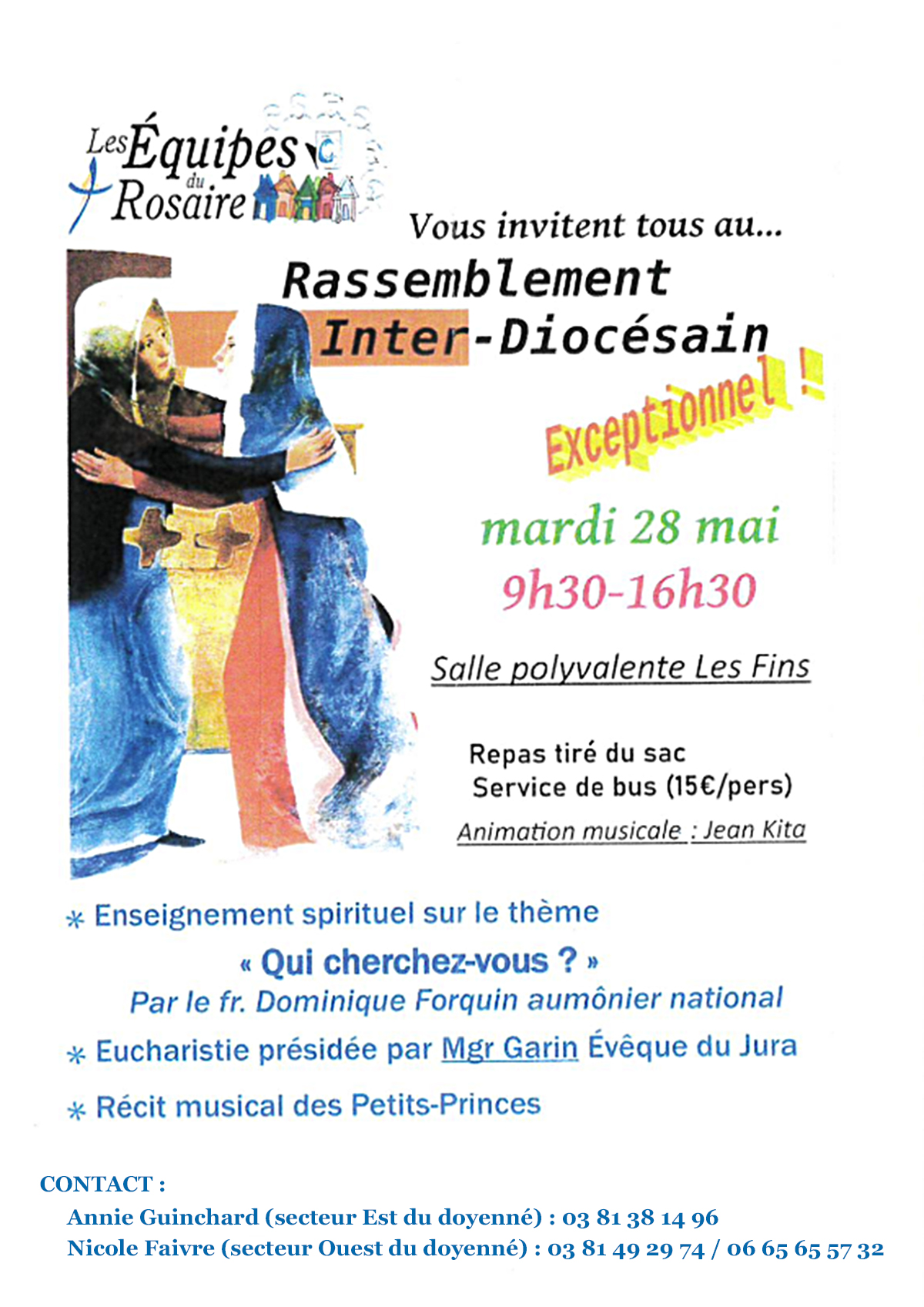 20240528 Rassemblement Rosaire Affiche Rassemblement interdiocésain des Équipes du Rosaire Affiche 2024