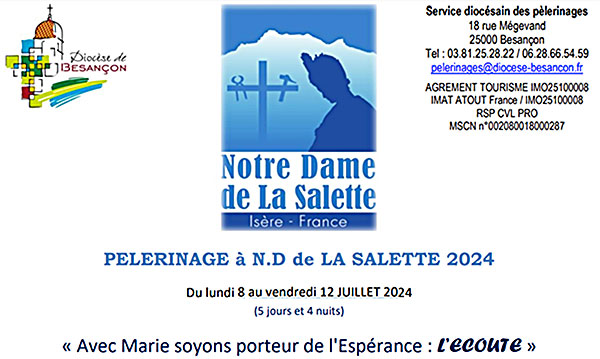 Pèlerinage La Salette - Juillet 2024