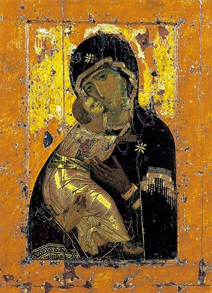Icône Vierge à l'enfant - Prière pour la paix