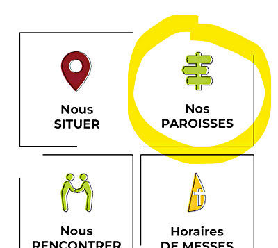Boutons centraux Nos PAROISSES x72