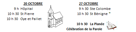 annonces messes semaine 13 octobre 2019