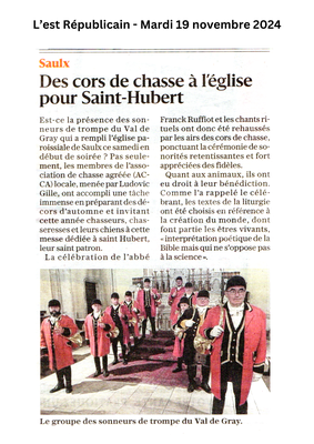 L’est Républicain   Mardi 19 novembre 2024