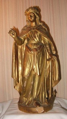 statue de Ste Philomène bois basilique de Gray.jpg