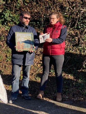 Chapelle des Buis   Pèlerinage 28.1.2024   Futurs époux chantant