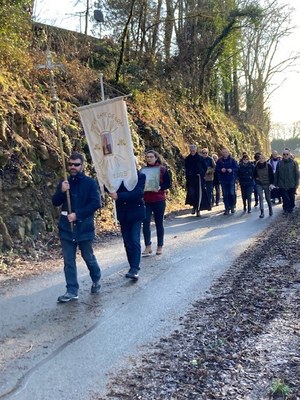 Chapelle des Buis   Pèlerinage 28.1.2024   Merche vers les buis