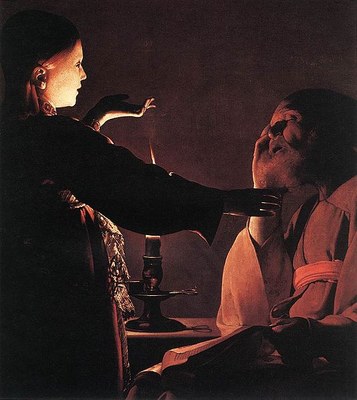Georges de la Tour- l'Apparition de l'ange à saint Joseph- vers 1630 musée de Nantes.jpg