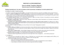 fiche sobriété énergétique le Cèdre