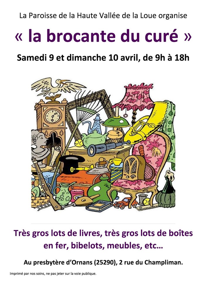 Affiche Brocante du curé à Ornans