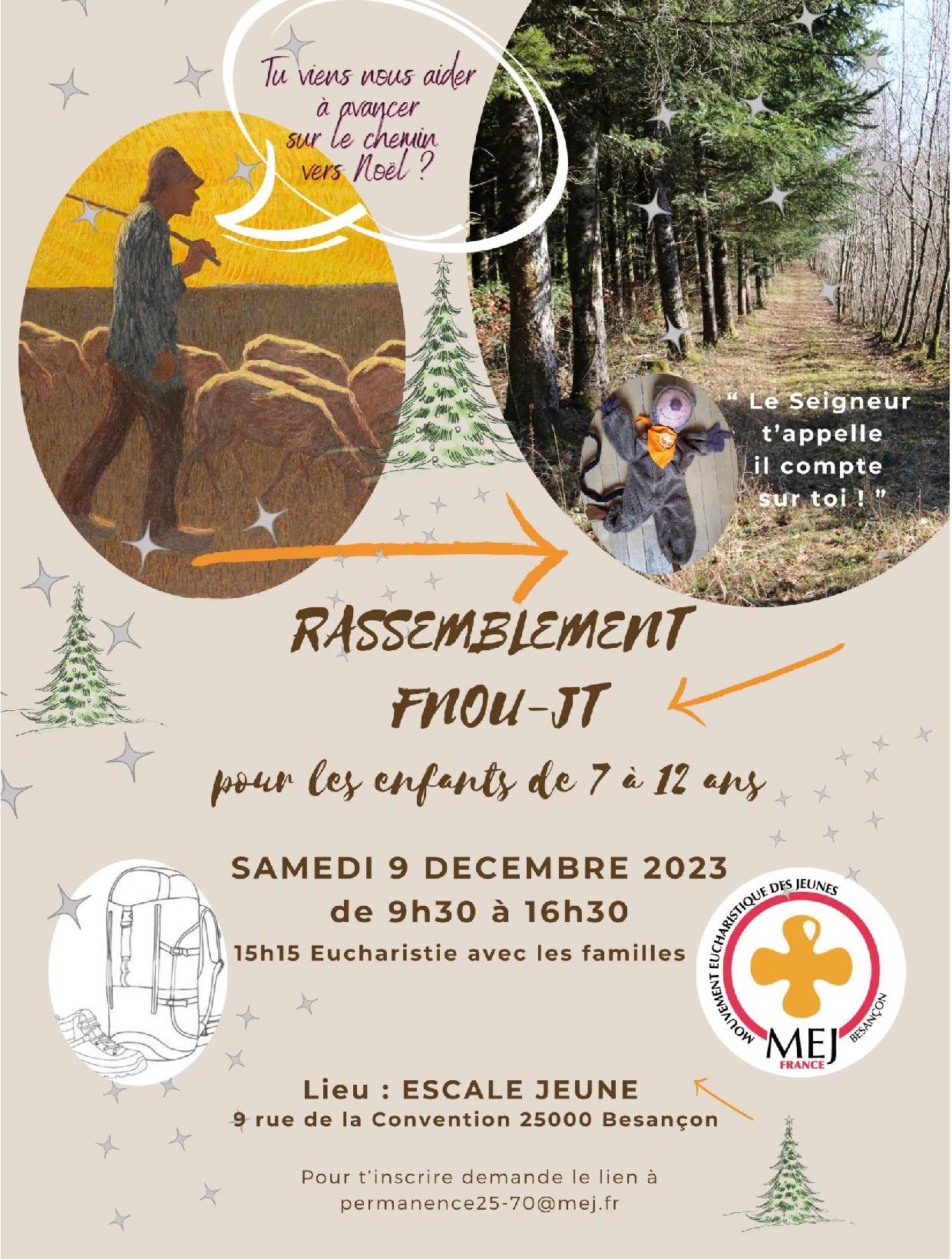 Affiche Rassemblement FNOU JT 9 dec 2023