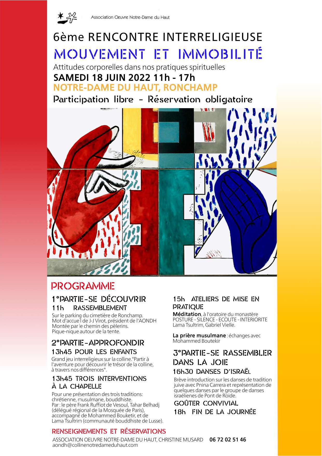 6e rencontre interreligieuse à Ronchamp - Affiche