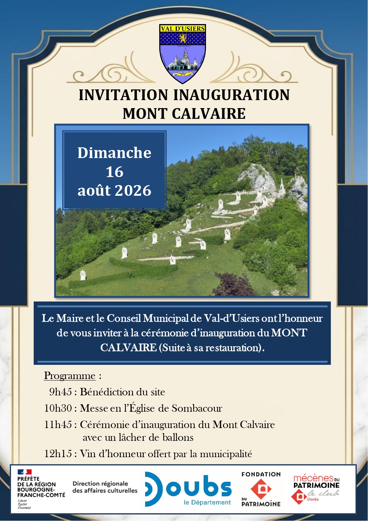260816 Affiche inauguration calvaire Valusiers