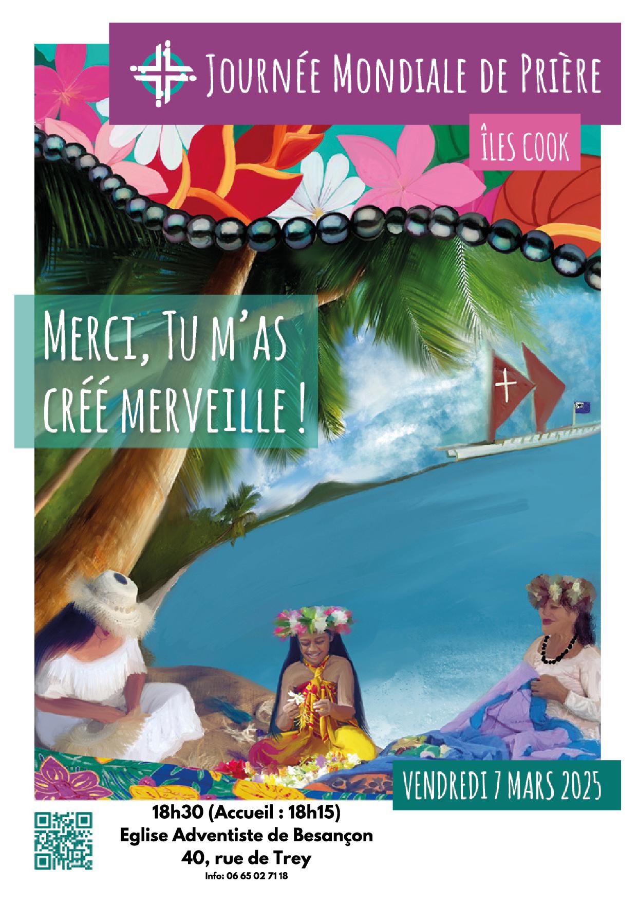 Copie de Poster Affiche Journée Mondiale de Prière Besançon 7 mars 2025