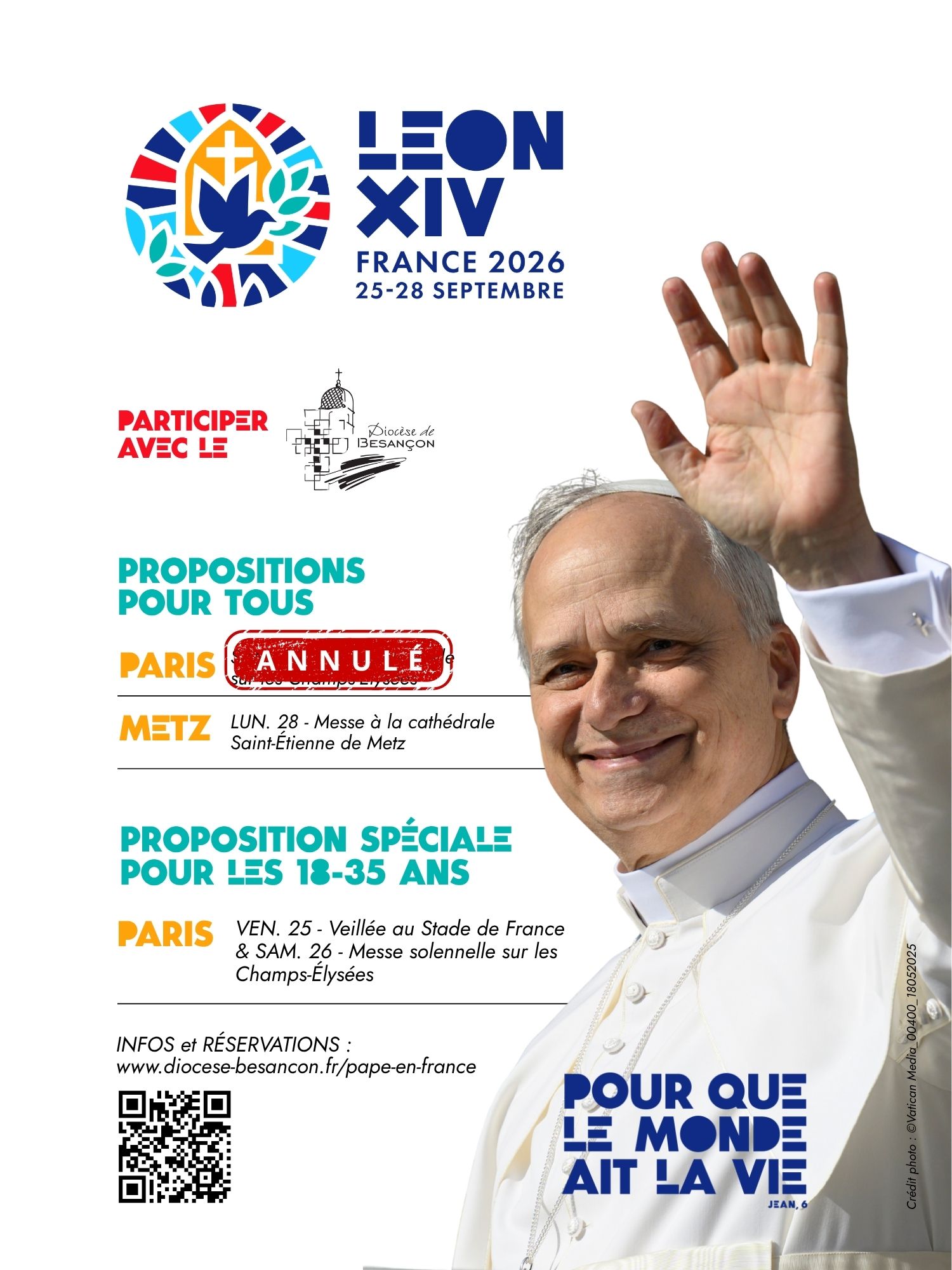 PapeFrance DioceseBesancon annulationParis