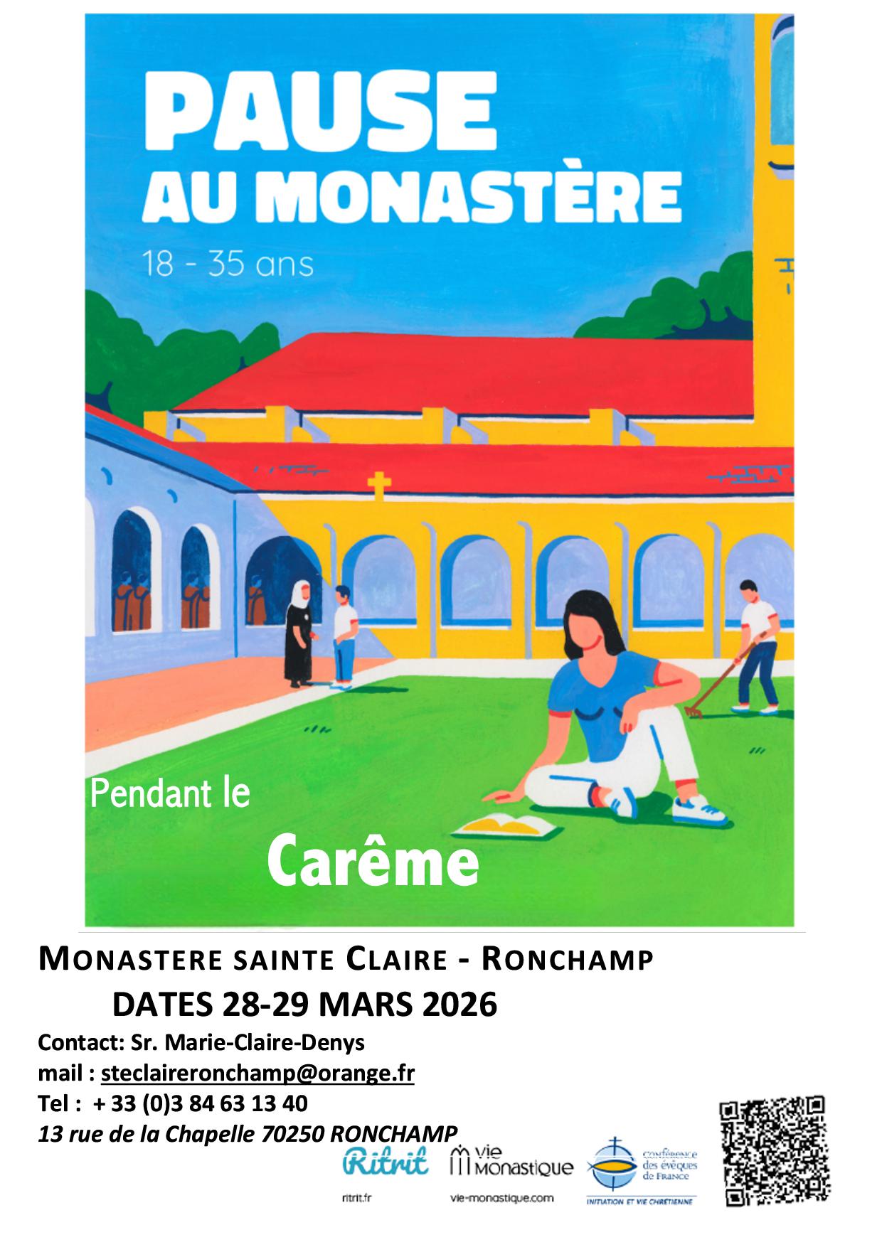 pause monastique 2026